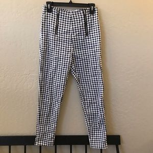 SheIn Gingham Zipper Pants